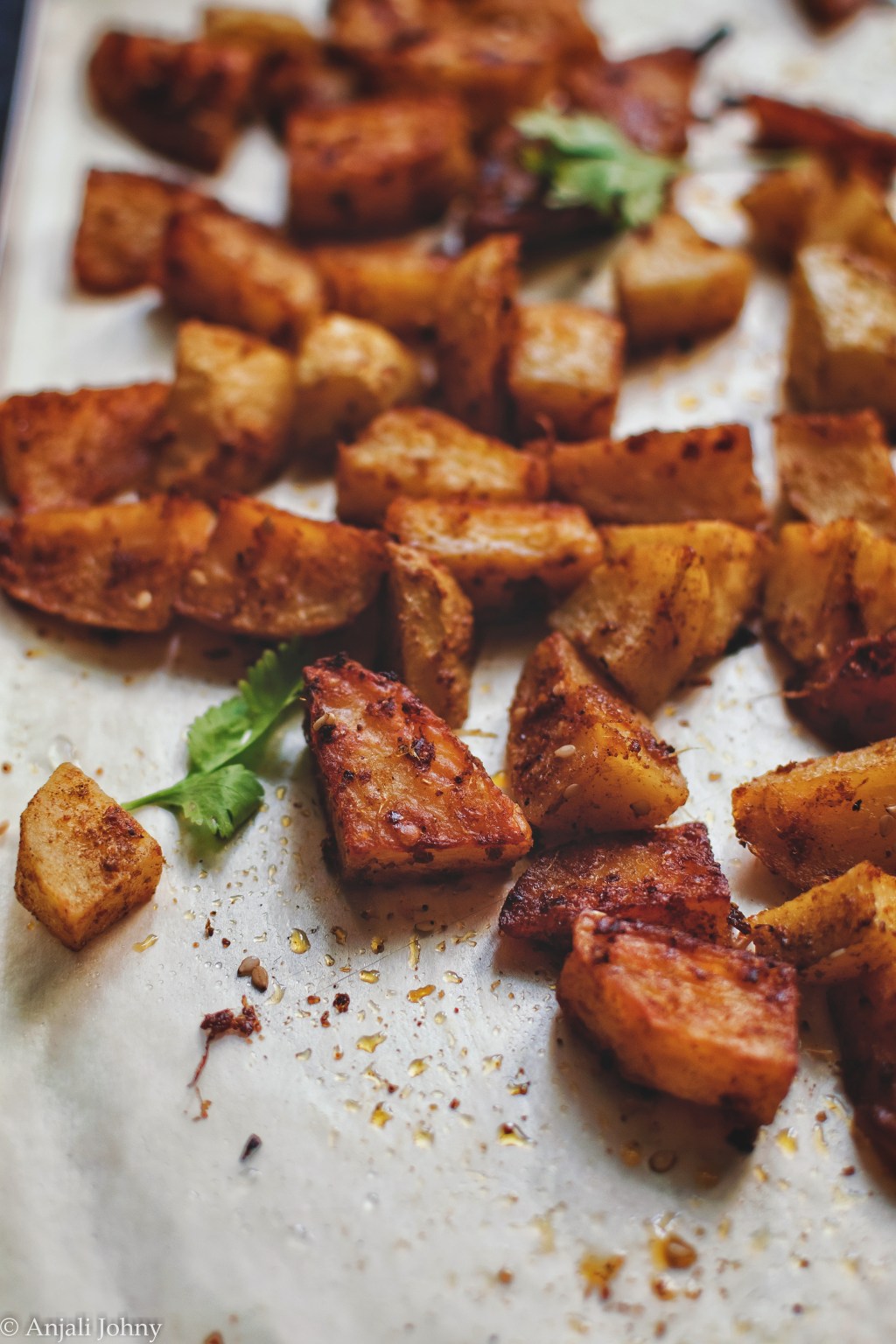 Spicy oven roasted potatoes (with Pudina&nbsp;masala)
