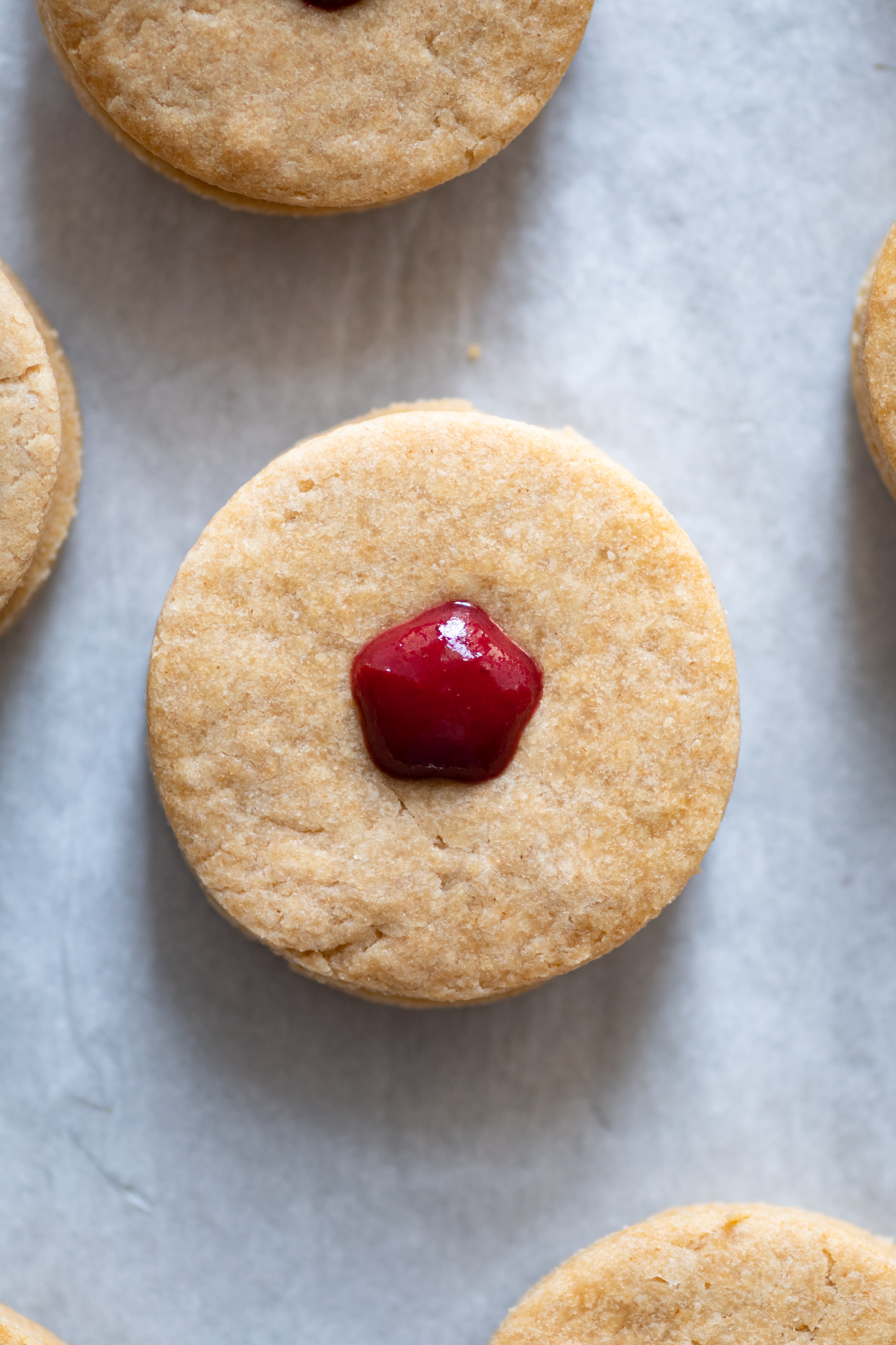 Whole Wheat Eggless Jim Jam Cookies